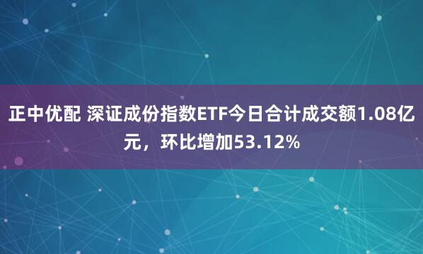 正中优配 深证成份指数ETF今日合计成交额1.08亿元，环比增加53.12%